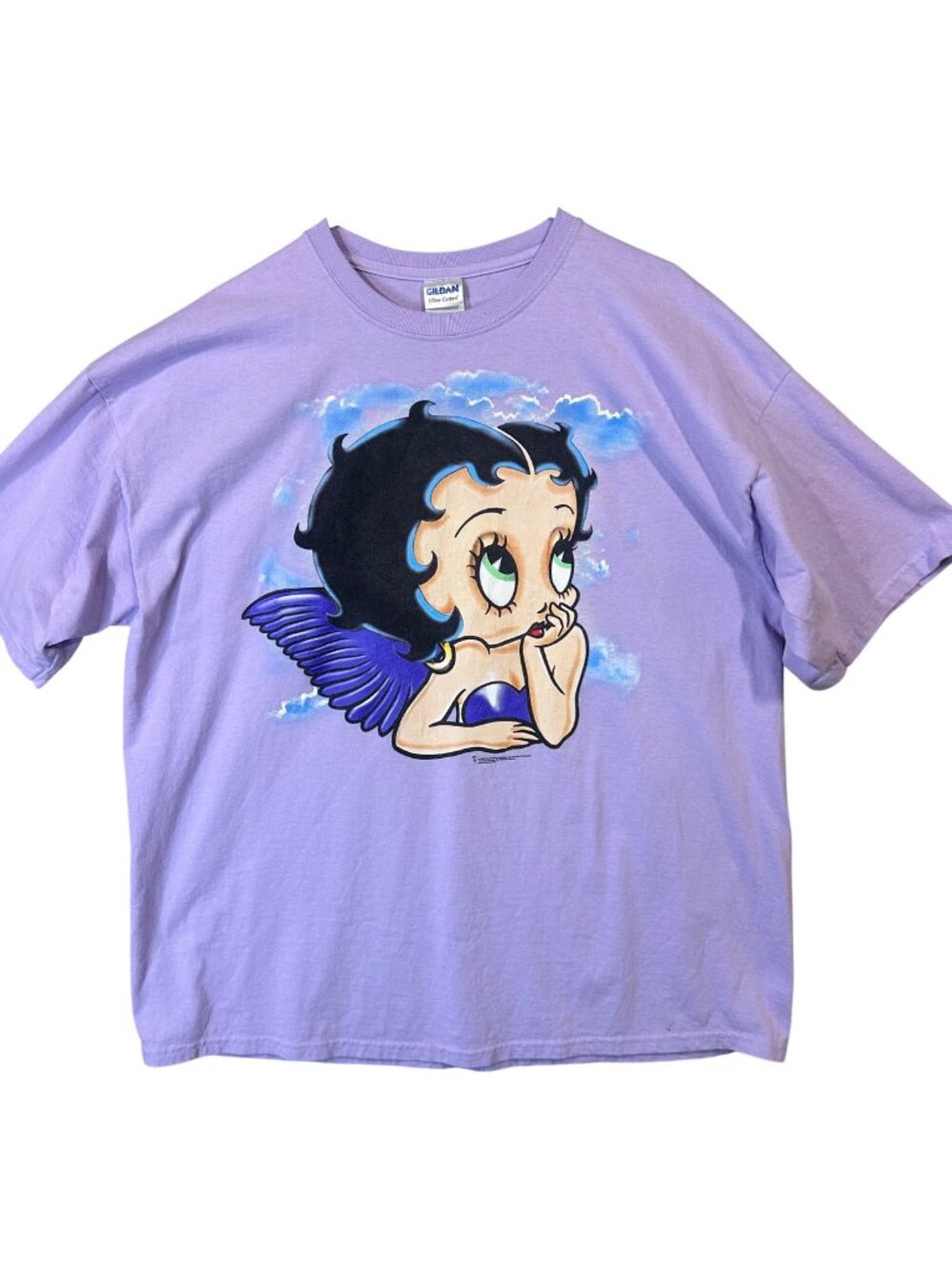 Betty Boop Angel Graphic Tee Lavender Gildan Ultra Cotton 2XL 100% Cotton GUC